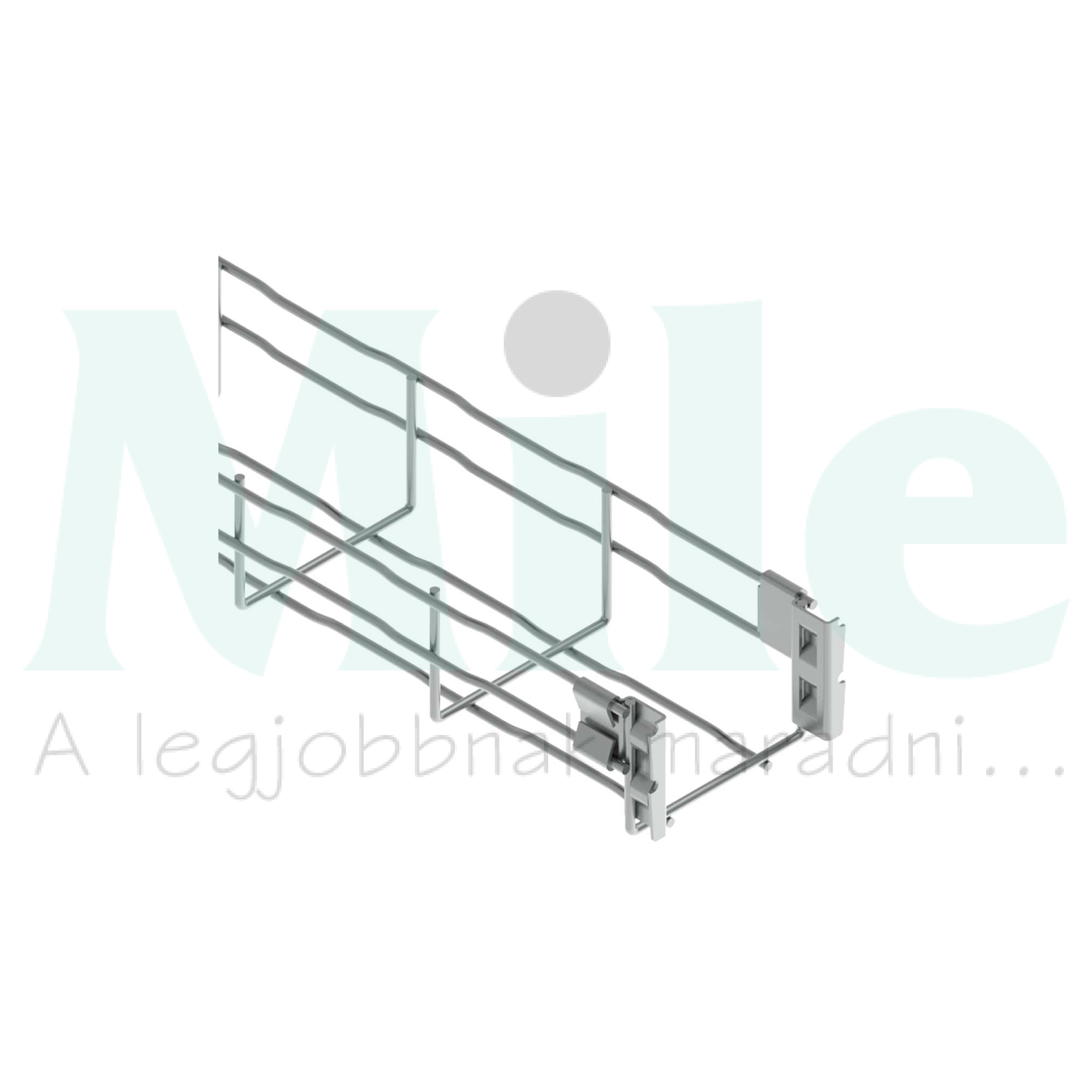 Rácsos kábeltálca 3m E93 galván/elektrolit horganyzott acél U-alak 60mm x 100mm x DZI KOPOS